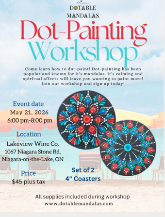 Dotable Mandalas Candle Holder Paint Workshop - May 21