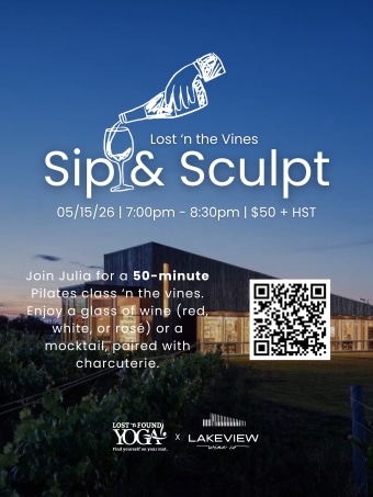 Lost 'n the Vines Sip & Sculpt Yoga - May 15