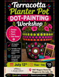 Dotable Mandalas Terracotta Planter Dot-Paint Workshop - July 12