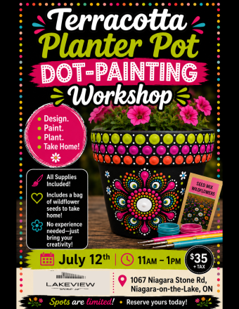 Dotable Mandalas Terracotta Planter Dot-Paint Workshop - July 12