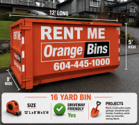 Drywall Removal Bin Rental – Vancouver