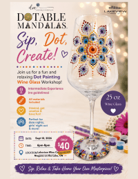 Dotable Mandalas Wine Glass Paint Workshop - Sept 10