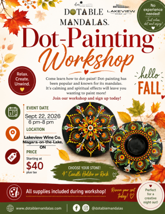 Dotable Mandalas Paint Workshop - Sept 22