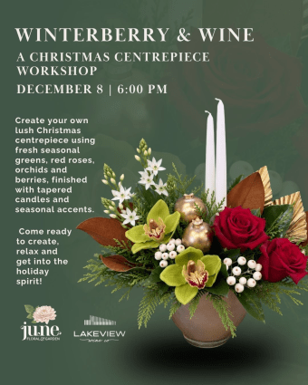 June Florals Fall Floral Workshop: Winterberry & Wine